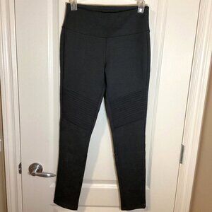 Parasuco Moto Women's Gray Ribbed Panels Leggings Pants Activewear Size S/P